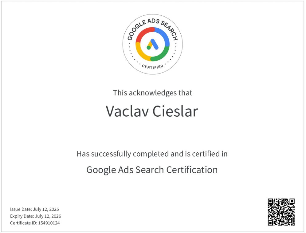 Google Ads certifikát